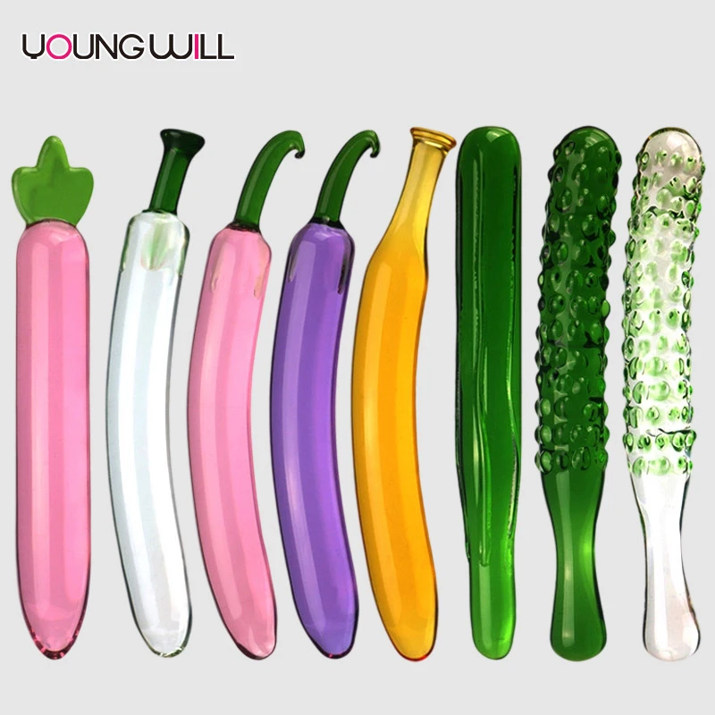 Fruit and Vegetable Set Glass Dildo