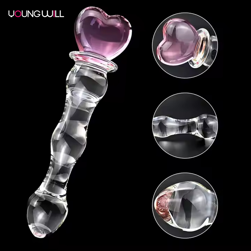 Heart Shaped Glass Dildo