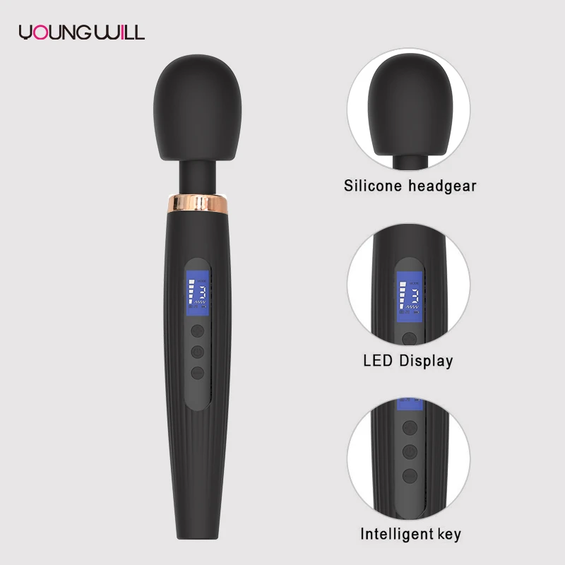Led Display Massage Wand Vibrator