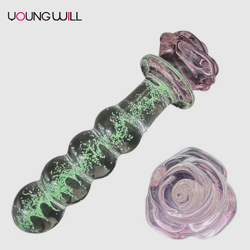 Luminous Bead Glass Dildo