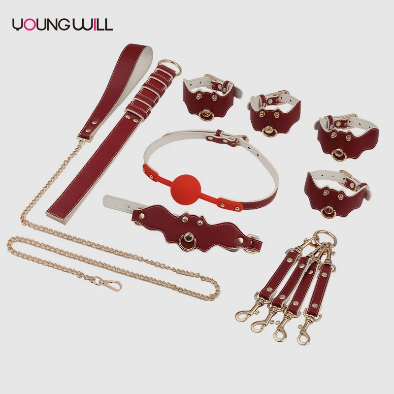 Luxury Red Bedroom Bondage Kit（9 Piece)