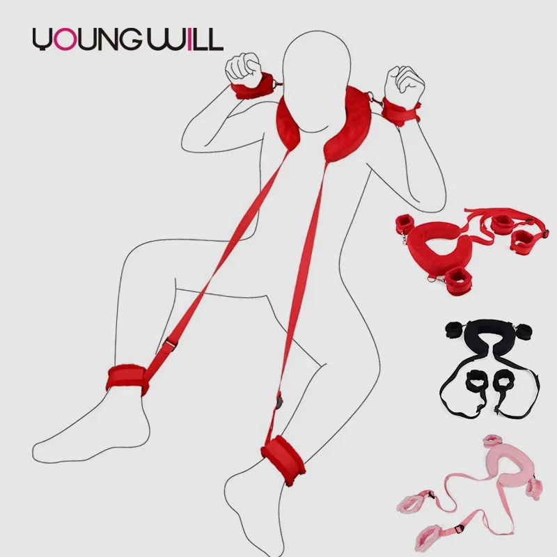 Plush Sex Position Restraint Set with Cuffs