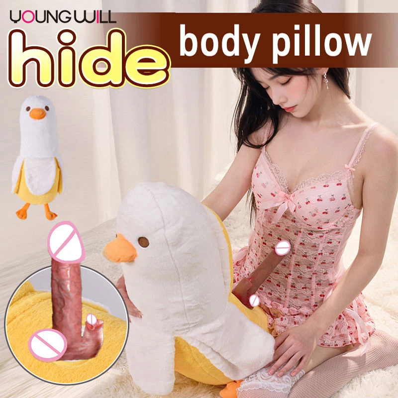 Plush Toy Pillow with Vibrating Dildo