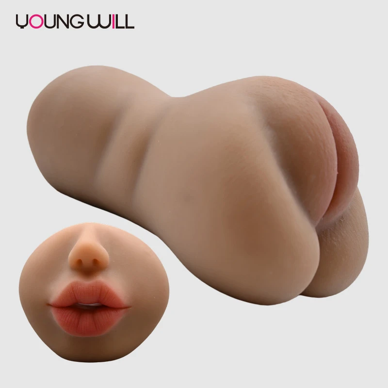 Realistic Vagina-mouth Dual-channel Pocket Pussy