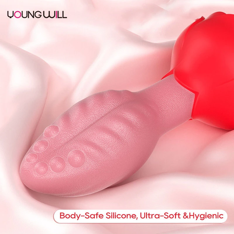 Rose Swing Rotating Vibrating Butt Plug