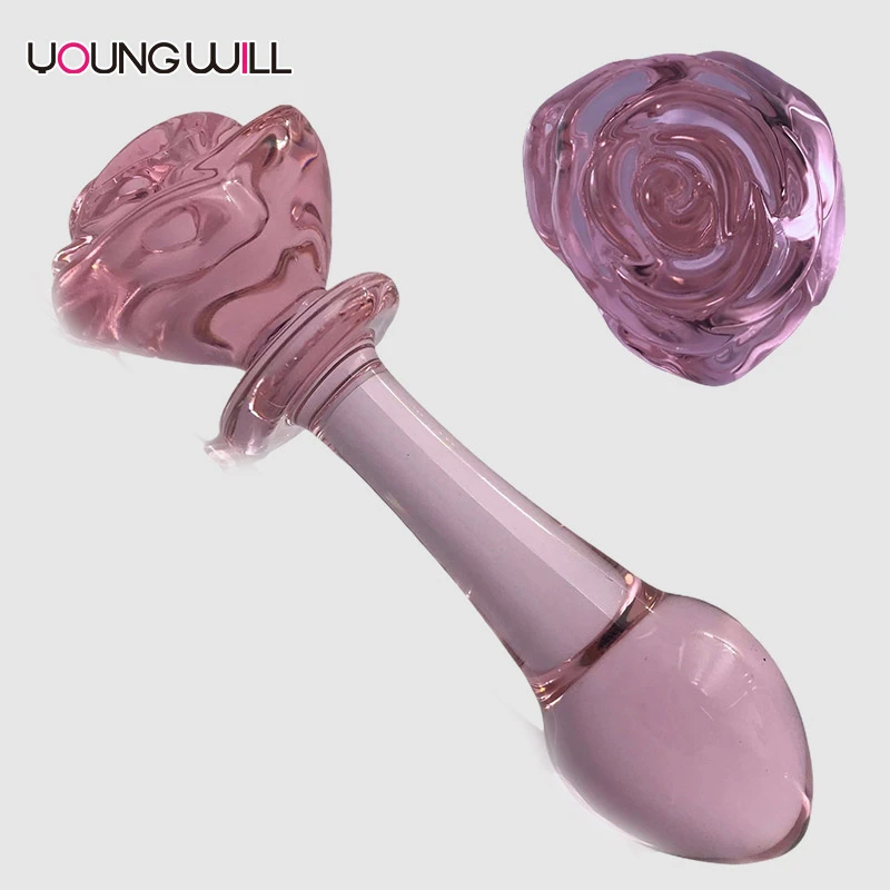 Sexy Rose Glass Dildo