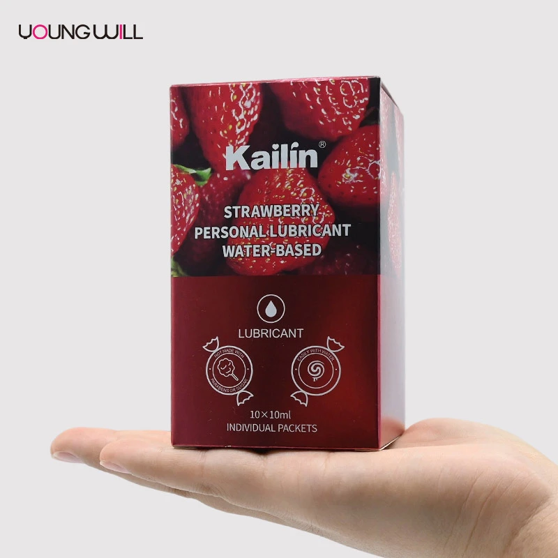 Strawberry Flavored Water-Based Lubricant (10 Bags)