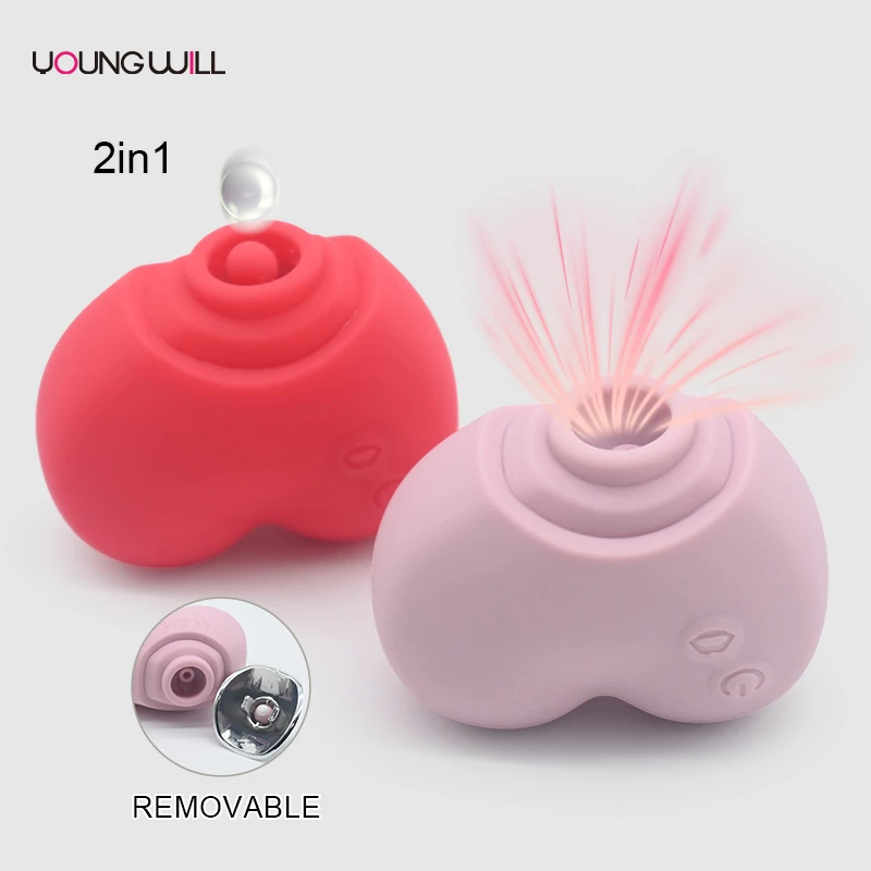 Sweet Heart Sucking And Flapping Vibrator