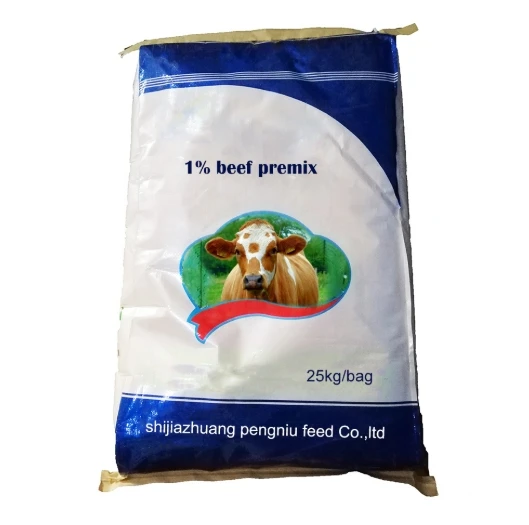 5% beef feed premix supplies key vitamins, minerals, and additives to enhance growth rate, feed efficiency, and overall health in beef cattle.