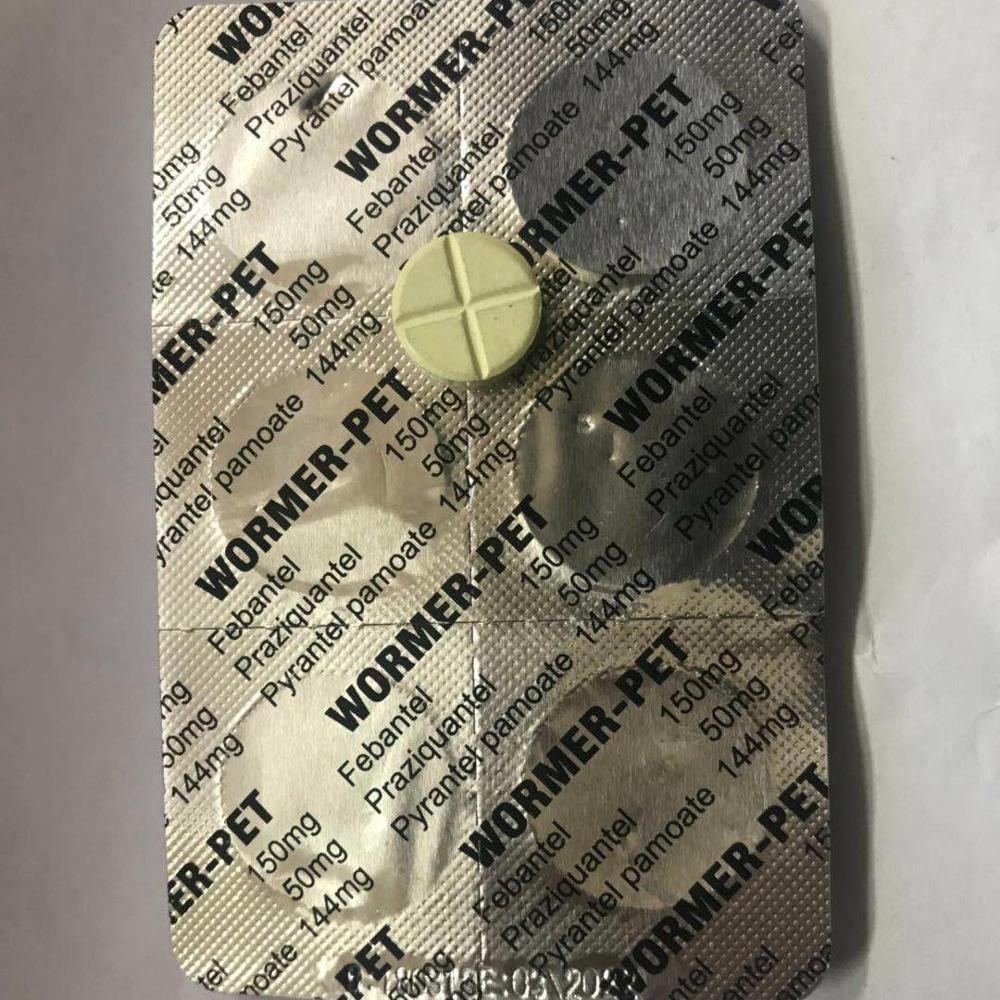 Praziquantel 50mg + Pyrantel Pamoate 144mg + Febantel 150mg Tablet