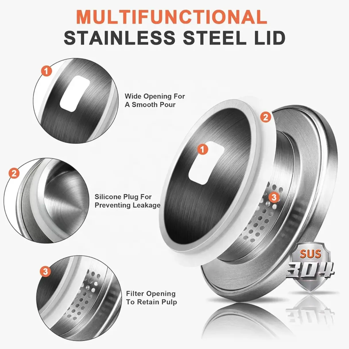 1.8L Heat Resistant Borosilicate Glass Jug Glass Pitcher with Lid and Handle