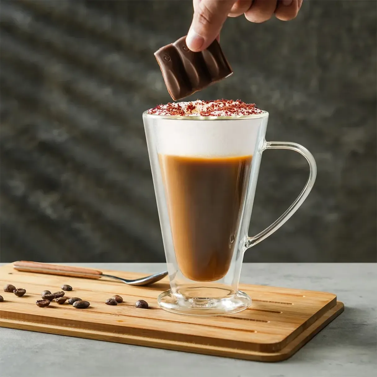 350ml double wall mug with handle