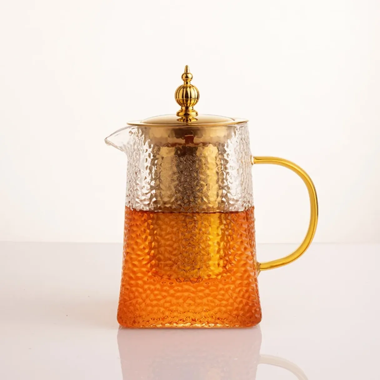 high borosilicate golden lid glass tea pot 750ml/1L/1.4L high borosilicate golden lid glass tea pot 750ml/1L/1.4L