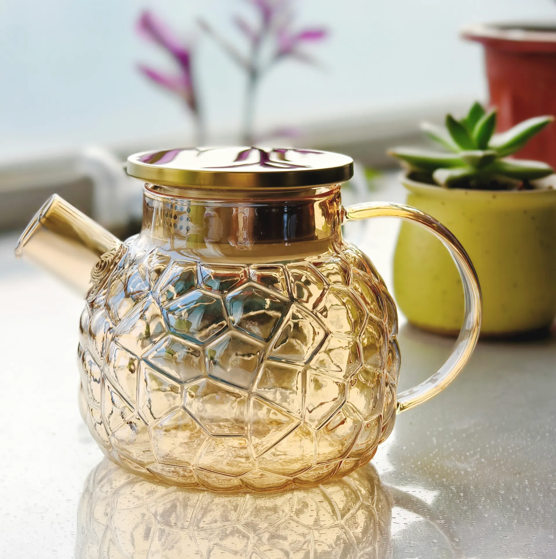 Ice Stacked coffee cup high borosilicate glass juice cup