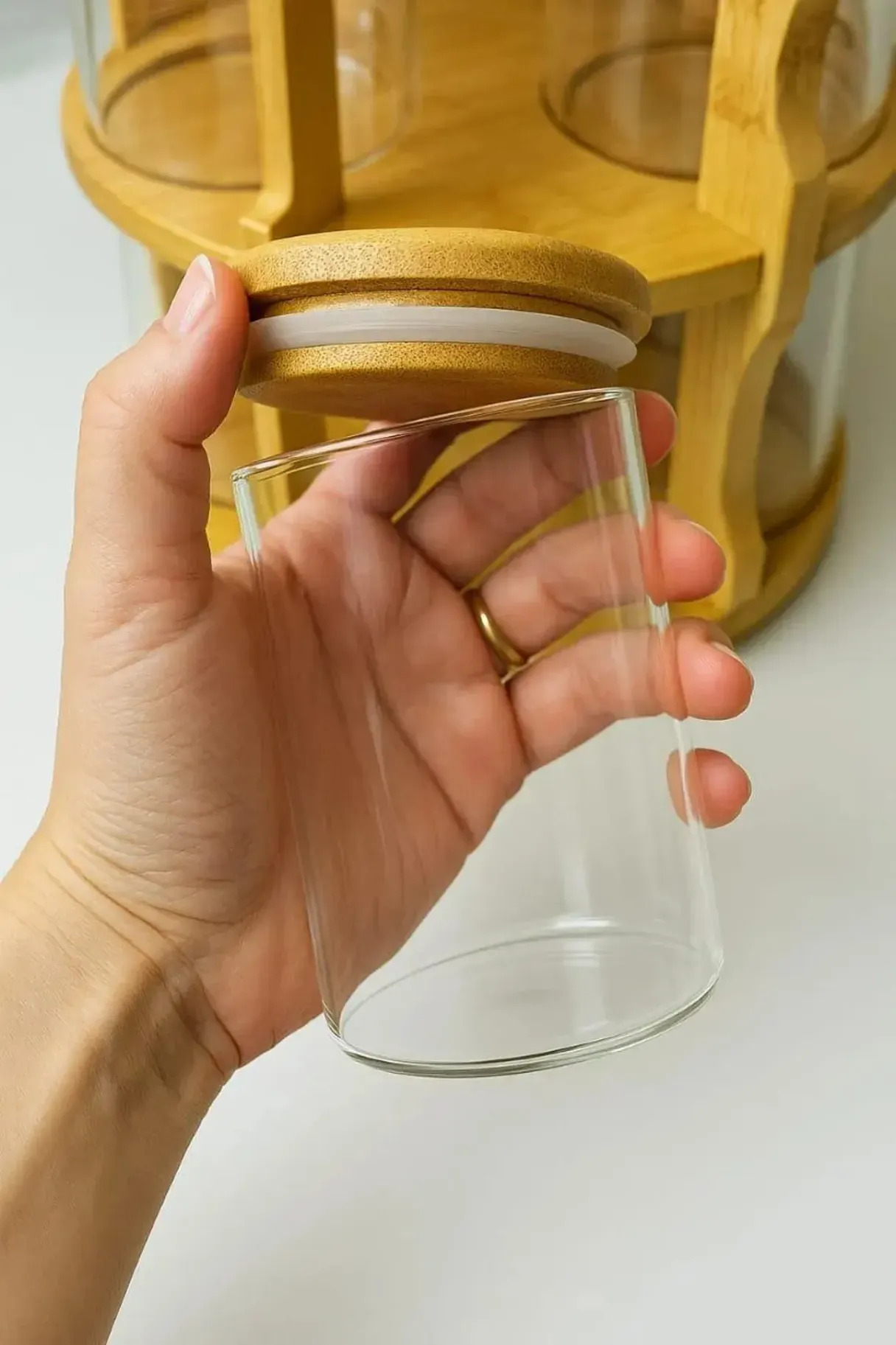 glass storage jar