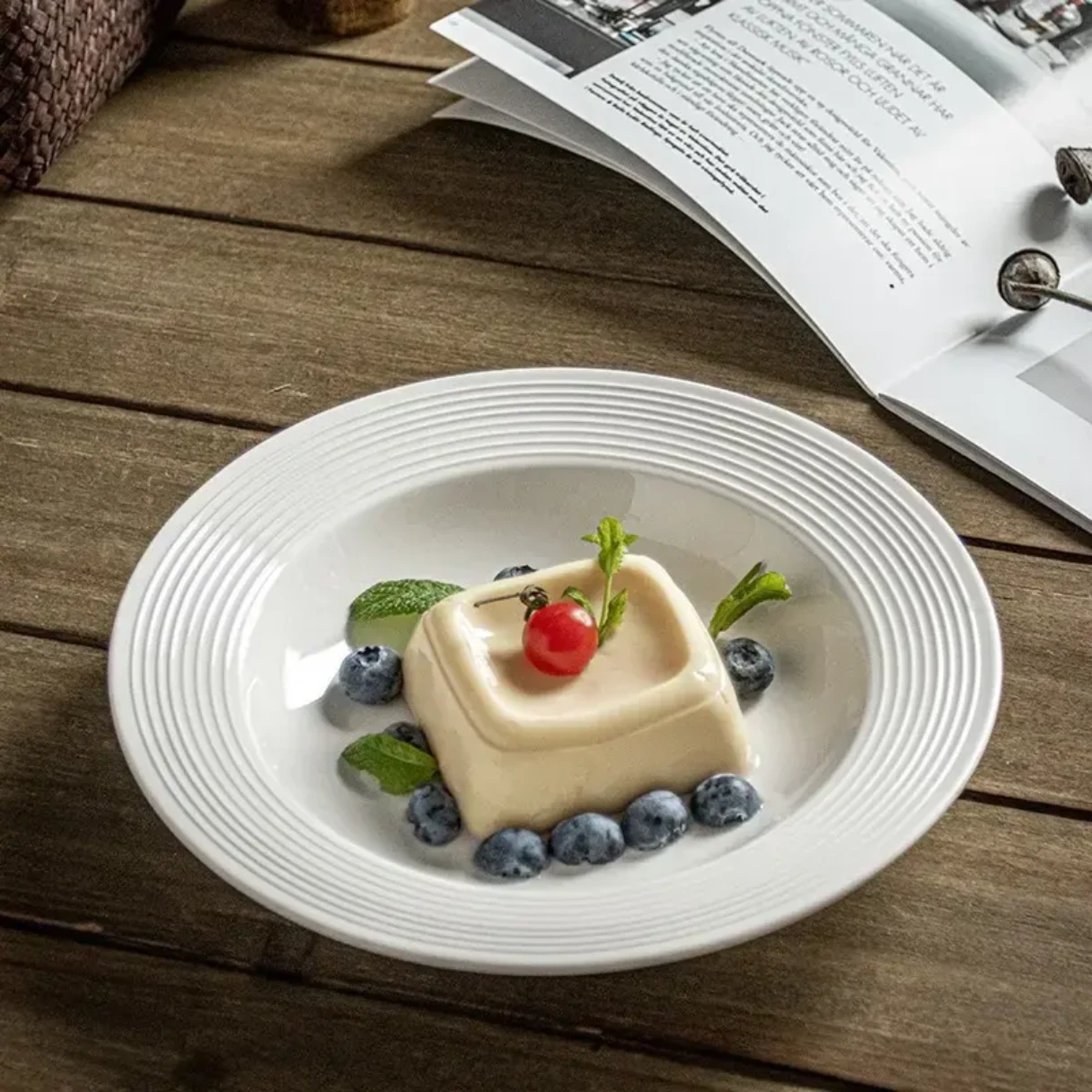 Timeless Striped Embossed Dinnerware Set – Sophisticated Dining for Six