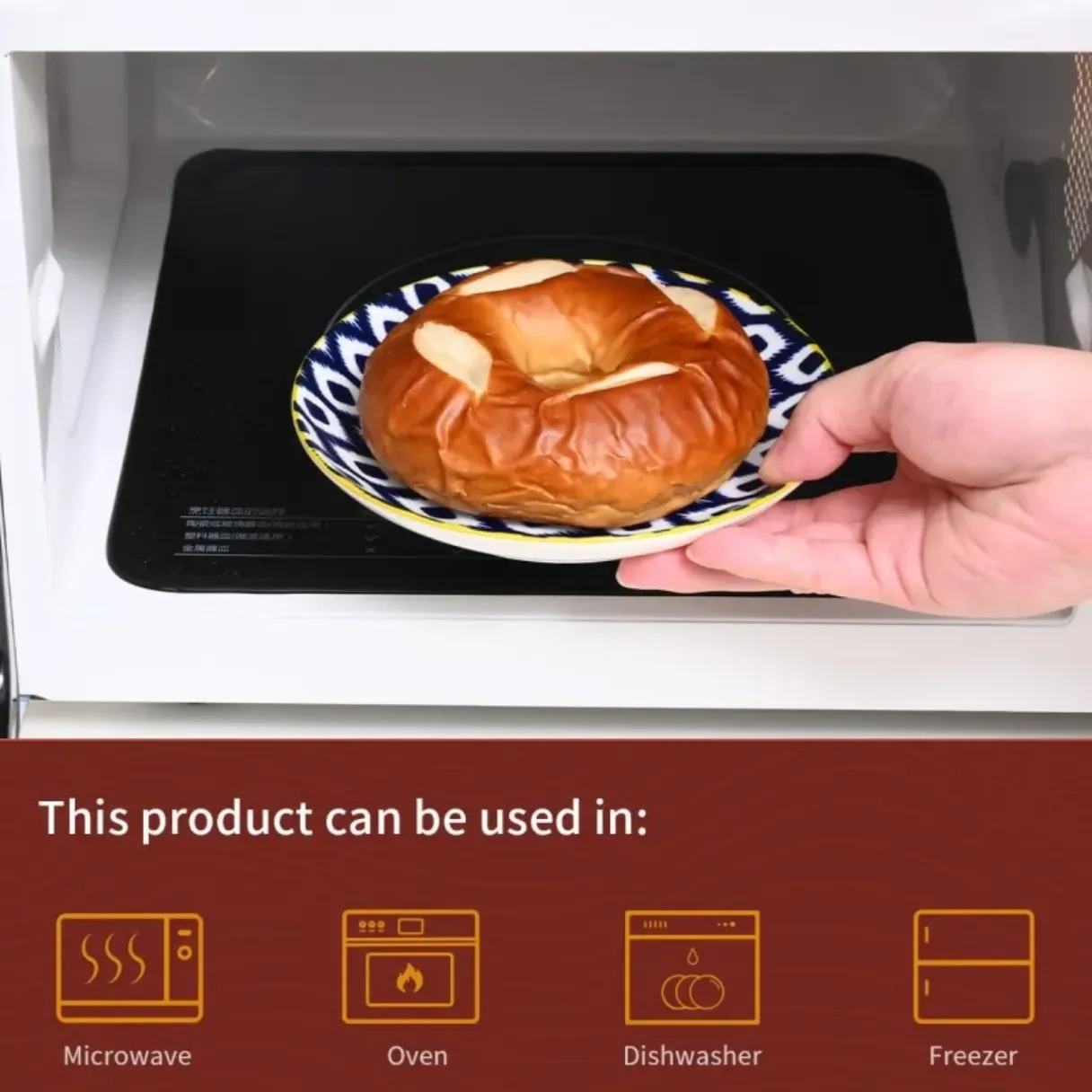 6-Piece 8' porcelain plate Boho style 6 colors