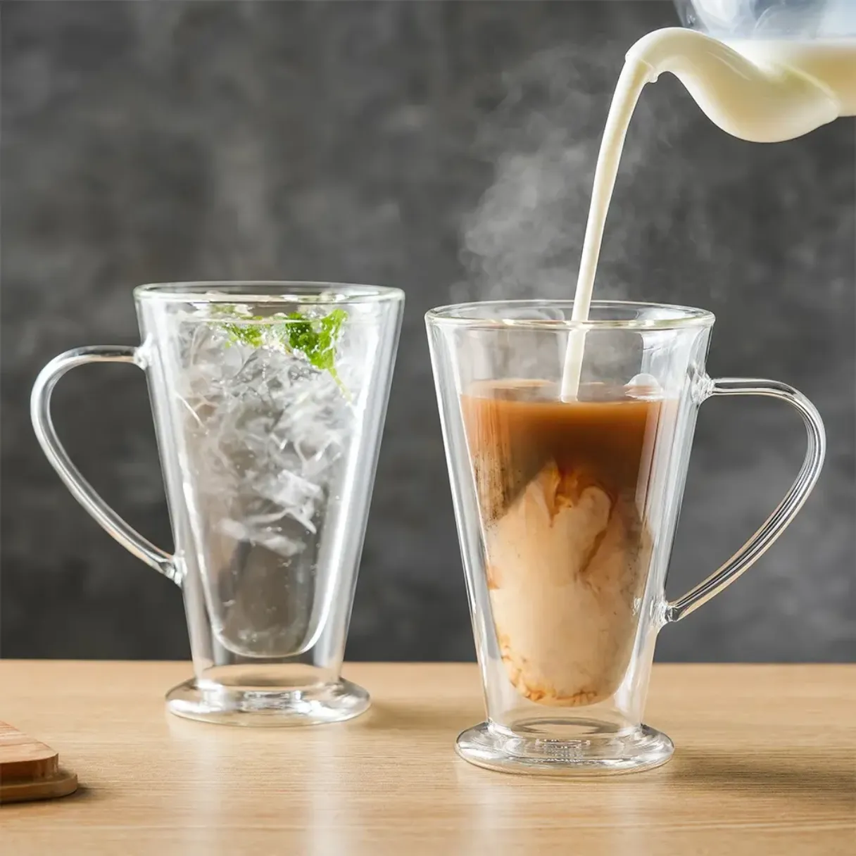 Double Wall Beer Mug With Lead-Free Clear Glass