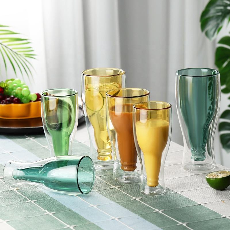 Double Wall Beer Mug With Lead-Free Clear Glass