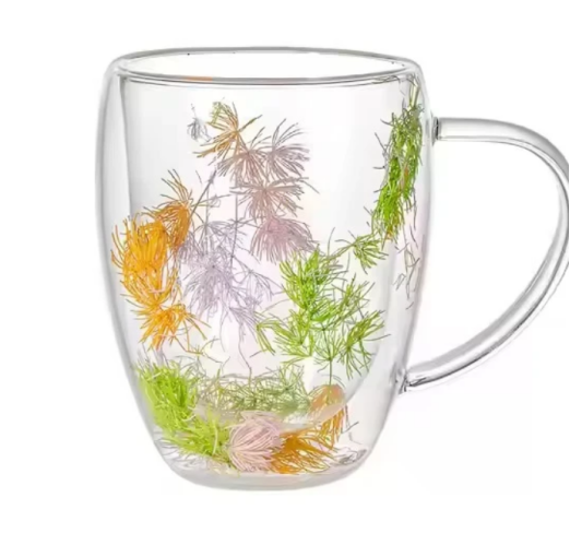 Double Wall Insulation in a Glass Mug Cup