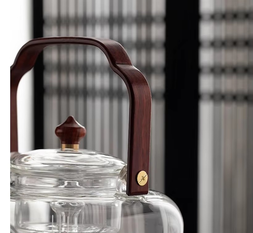 Vintage Glass Tea Kettle 950ml Capacity Meets Family Brewing Needs