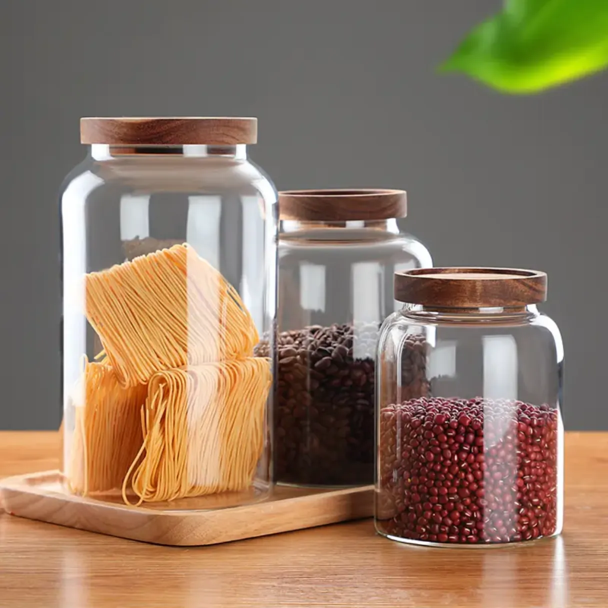 The Rustic Charm of Glass Jars with Wooden Lids