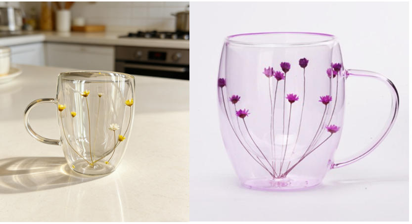 The Art of Handcrafted Floral Glass Cups