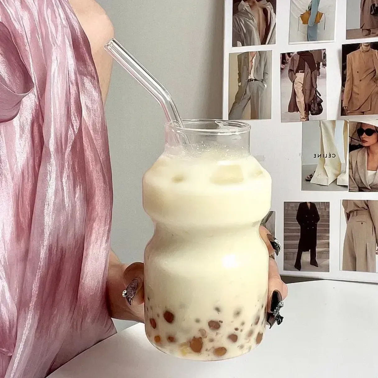 Heat Resistant Single-layer Glass Mug Juice Cup