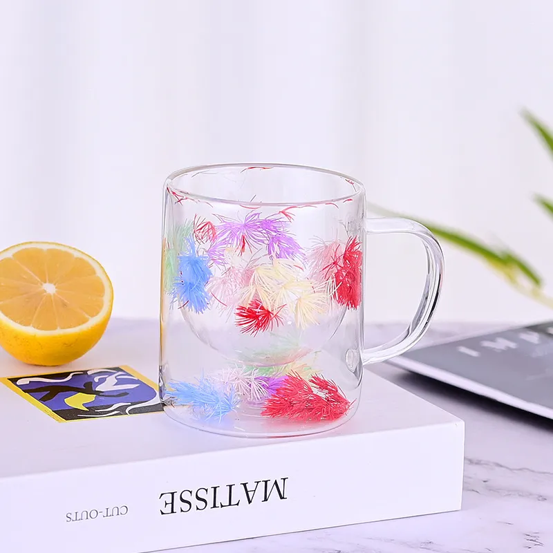 Elegant Fancy Glass Cups for Tea & Coffee | Floral Glass Mugs