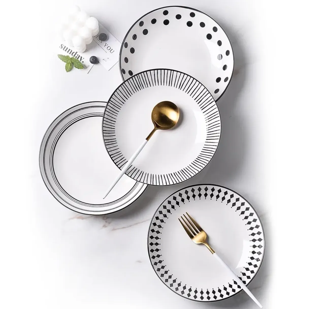 black pattern pad print under galzed dinner set porcelain black pattern pad print under galzed dinner set porcelain