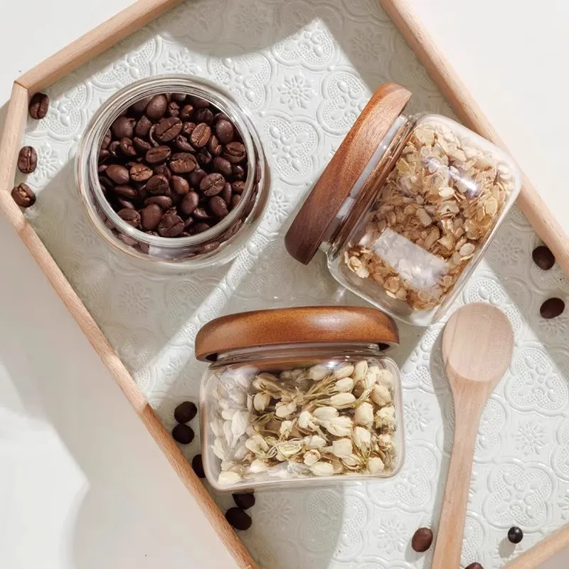 bulk glass jars with bamboo lids