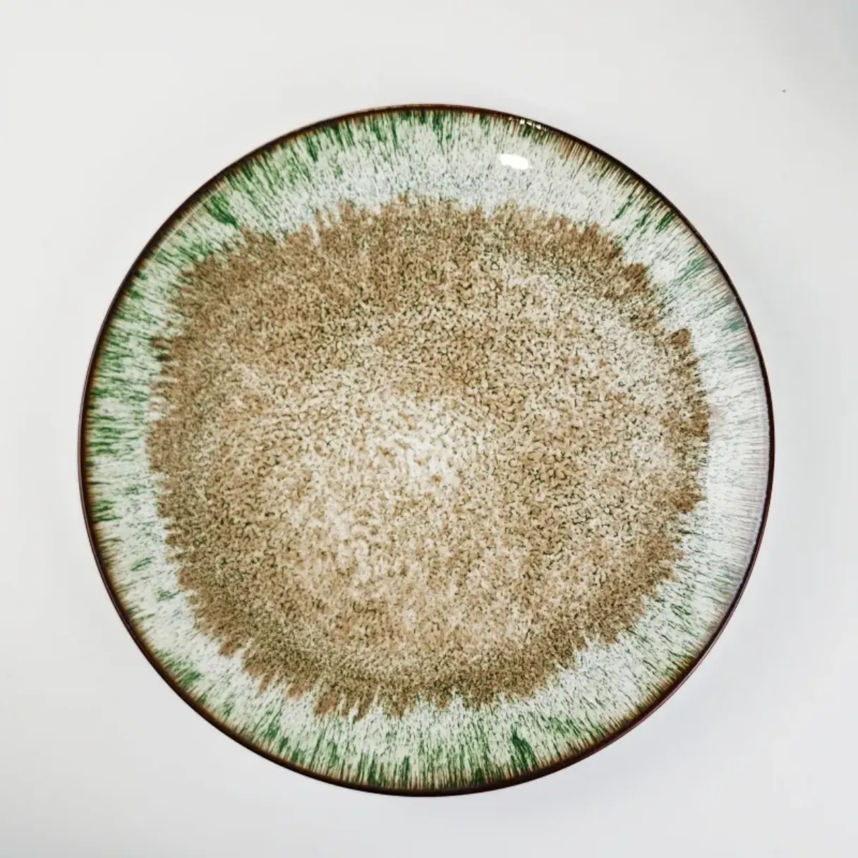 pad printing dinneware set reactive glaze effect