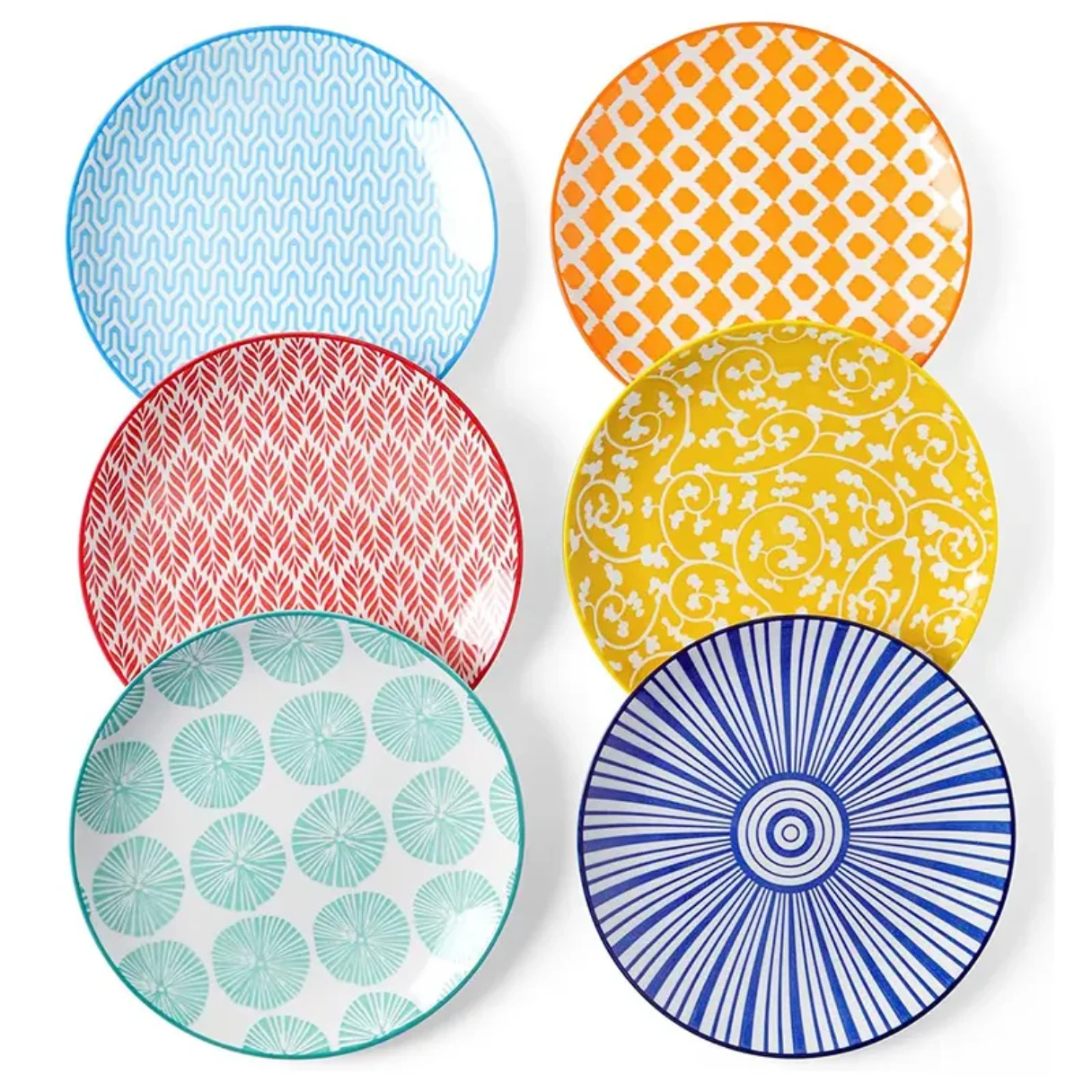 Colorful Summer Series pad print dinner set