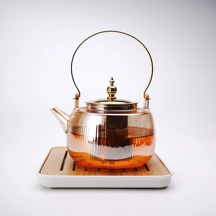 Teapot with vertical stripes