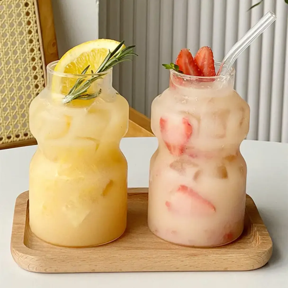 Heat Resistant Single-layer Glass Mug Juice Cup