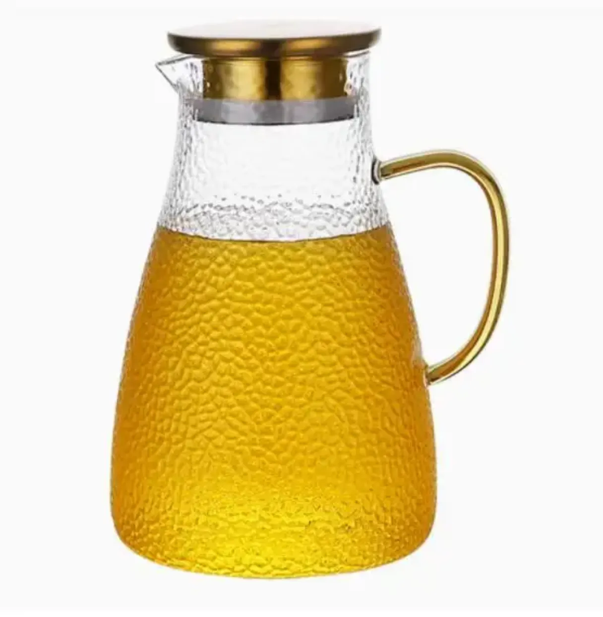 Heat Resistant Borosilicate Glass Pitcher with Bamboo Lid