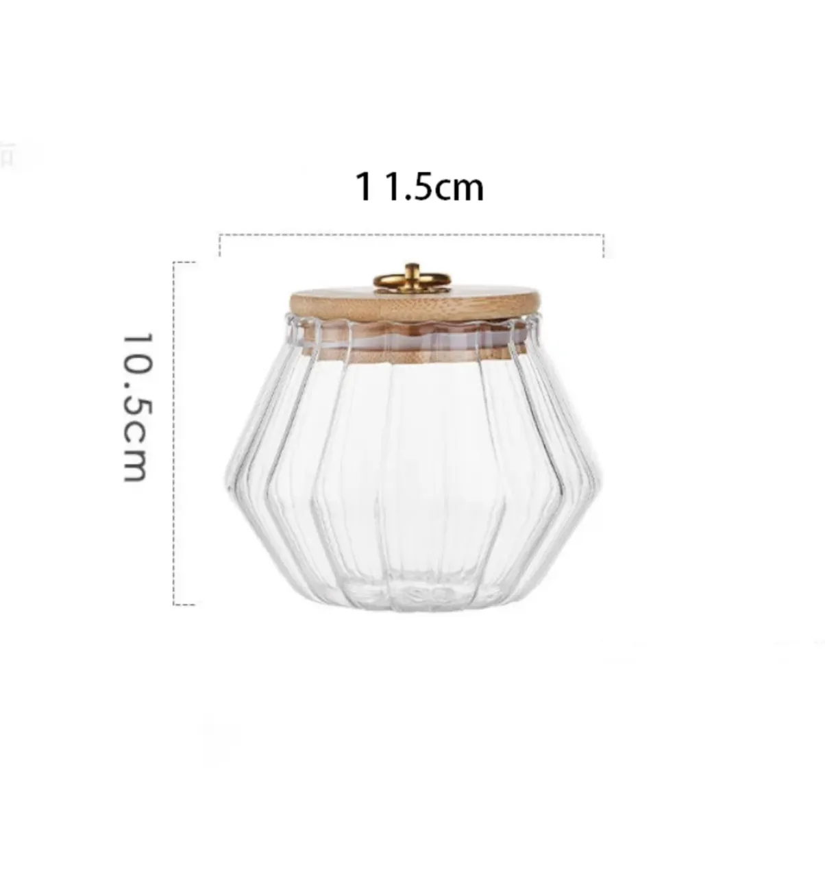 Diamond shape Coffee Beans Snack Candy Glass jar with Lid