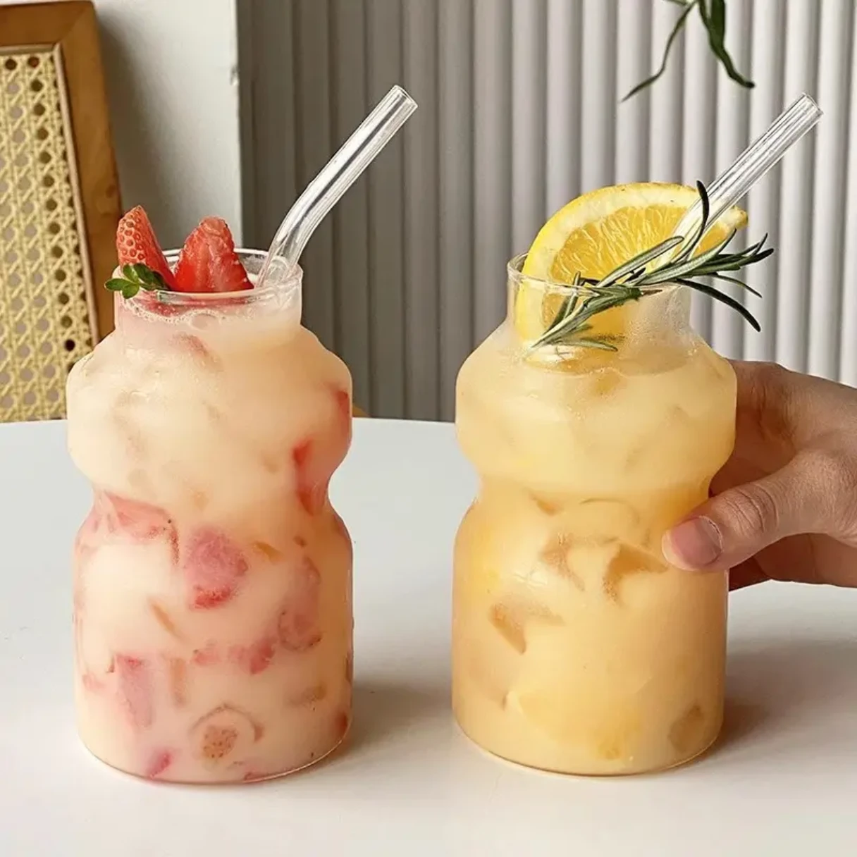 Heat Resistant Single-layer Glass Mug Juice Cup