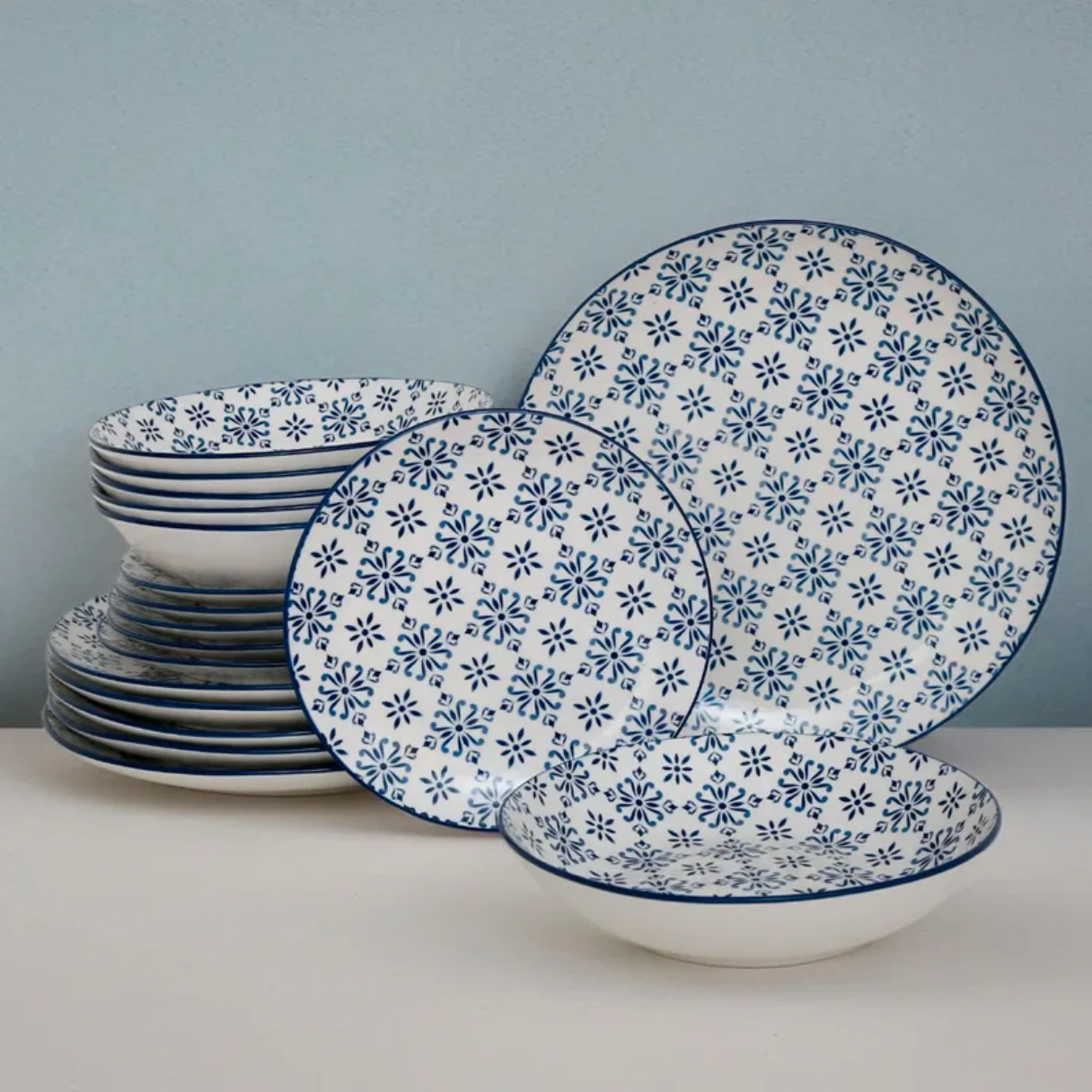 Underglaze Color Ceramic Pad Print Dinner Set