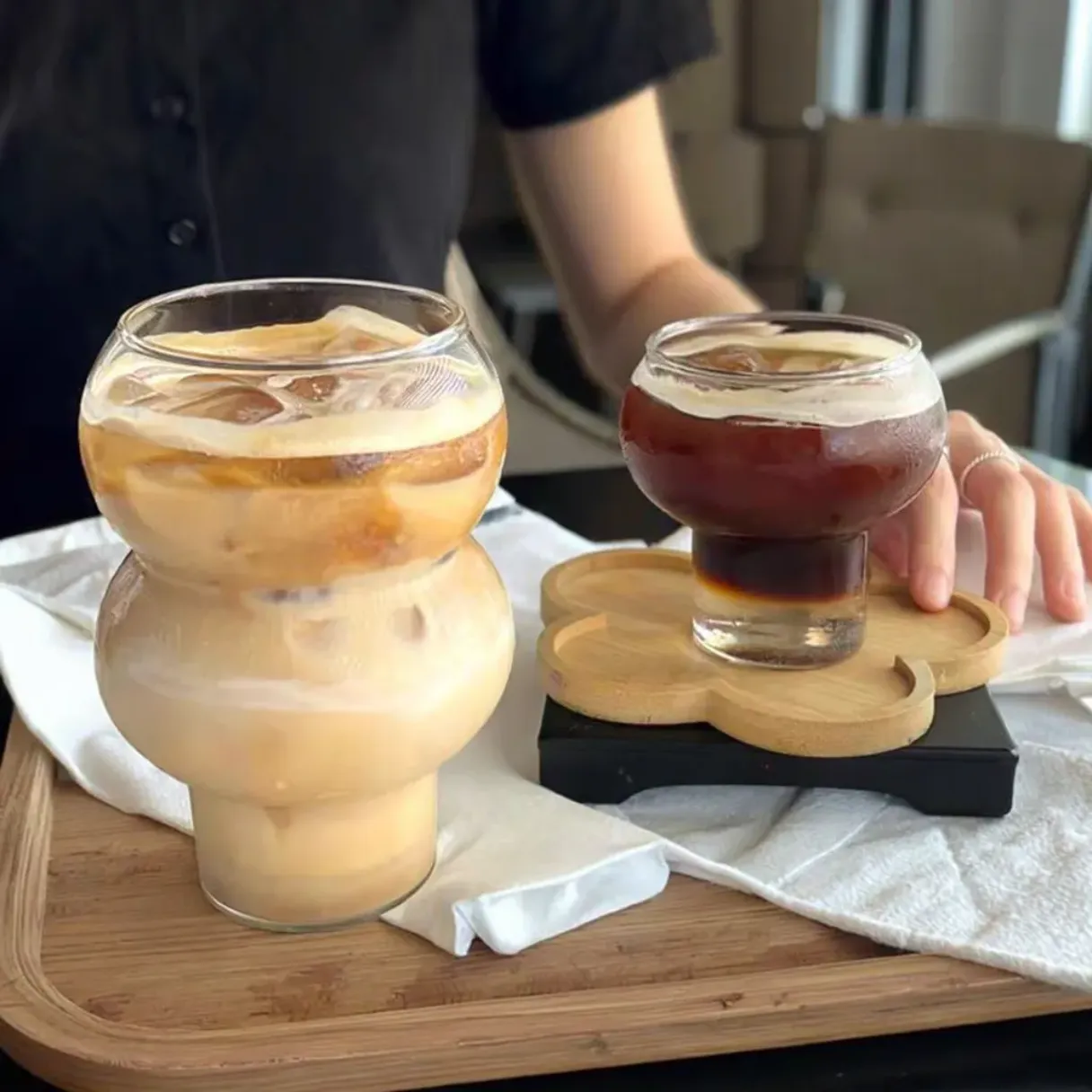 280ML/530ML COFFEE MUG COLD WATER CUP ICE MUG BOROSILICATE GLASS