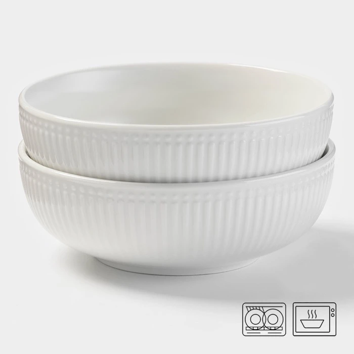 fluting pattern embossed bowl porcelain bowl