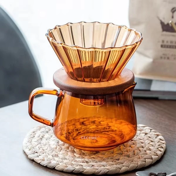 High Borosilicate glass Coffee pot with Filter cup