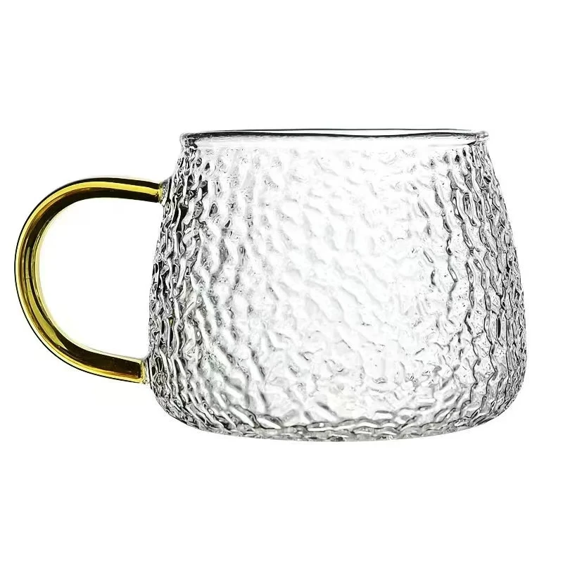 high borosilicate glass cup 350ml --colorful handle