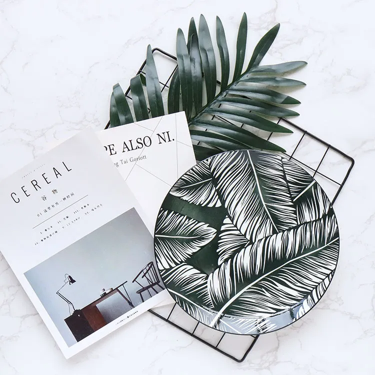 Leaf Pattern Ceramic Bowl Set