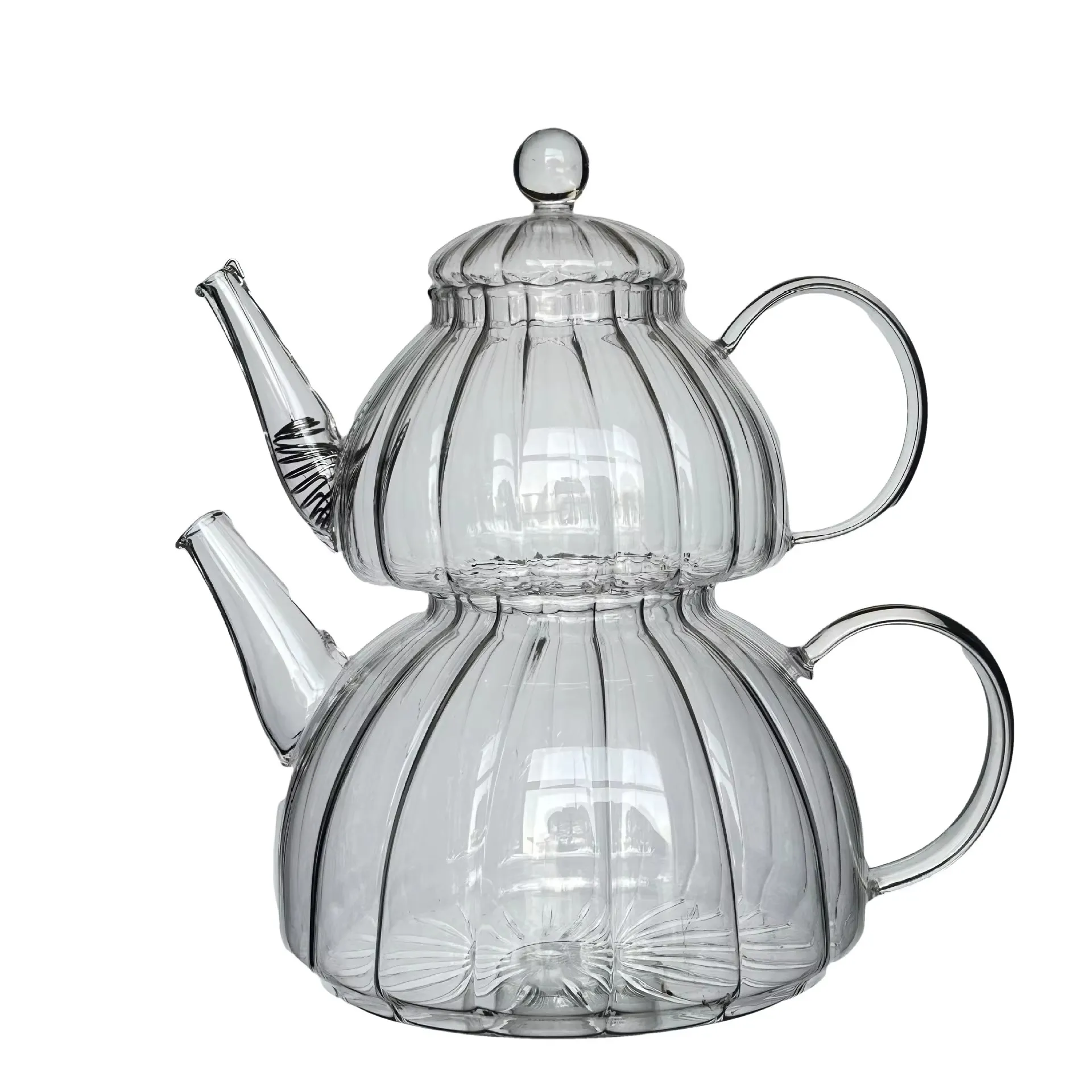 large glass tea kettle