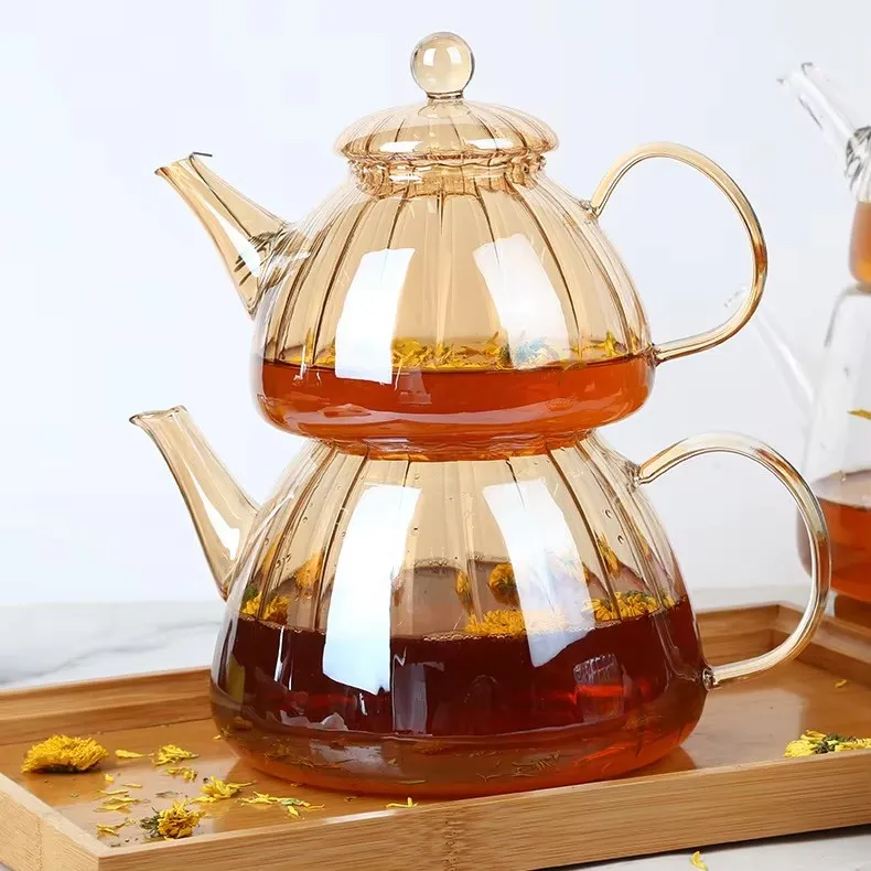 tea pot set glass