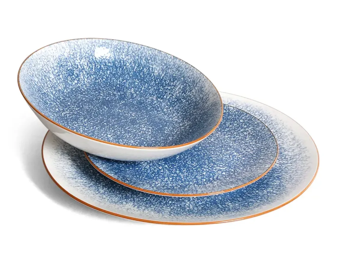 reactive glaze plate set