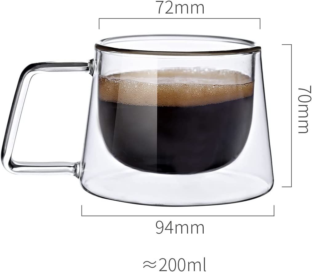 200ml Double Wall Glass Coffee Mug - SHIJIAZHUANG MAIXIN TRADING CO.,LTD.|Insulation Technology&Durable Design