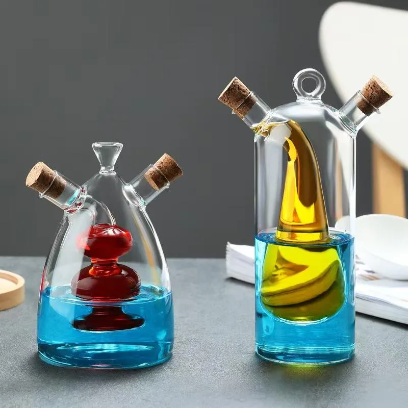 New High Borosilicate Glass Oil Pot Oil Vinegar Bottle Glass sealed Seasoning Pot Glass Oil Bottle Jar Wholesale Creative Bottle