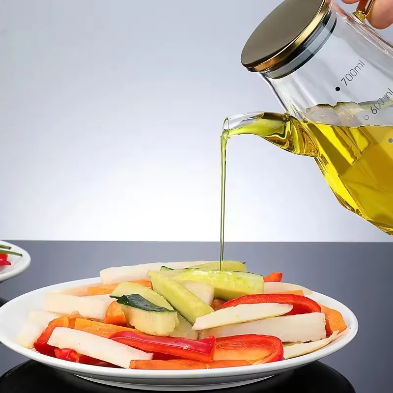 Innovative Diamond Shapes Borosilicate Glass Oil and Vinegar Bottle Set Empty Olive Oil Bottles Olive Oil Cans